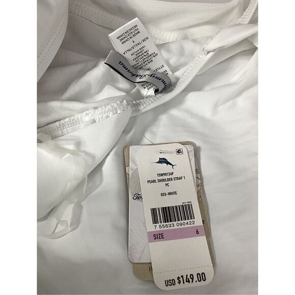 New. Tommy Bahama white swimsuit. Small. Retails $149 - Picture 11 of 13